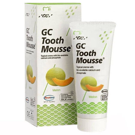 GC Tooth Mousse, pasta topica, gusto melone, senza fluoro, 35 ml