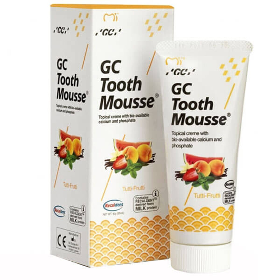 GC Tooth Mousse, tutti-frutti, senza fluoro, 35 ml