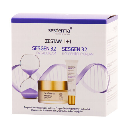 Sesderma Sesgen 32 Set, zellaktivierende Pflegecreme, 50 ml + Augenkontur verbessernde Creme, 15 ml