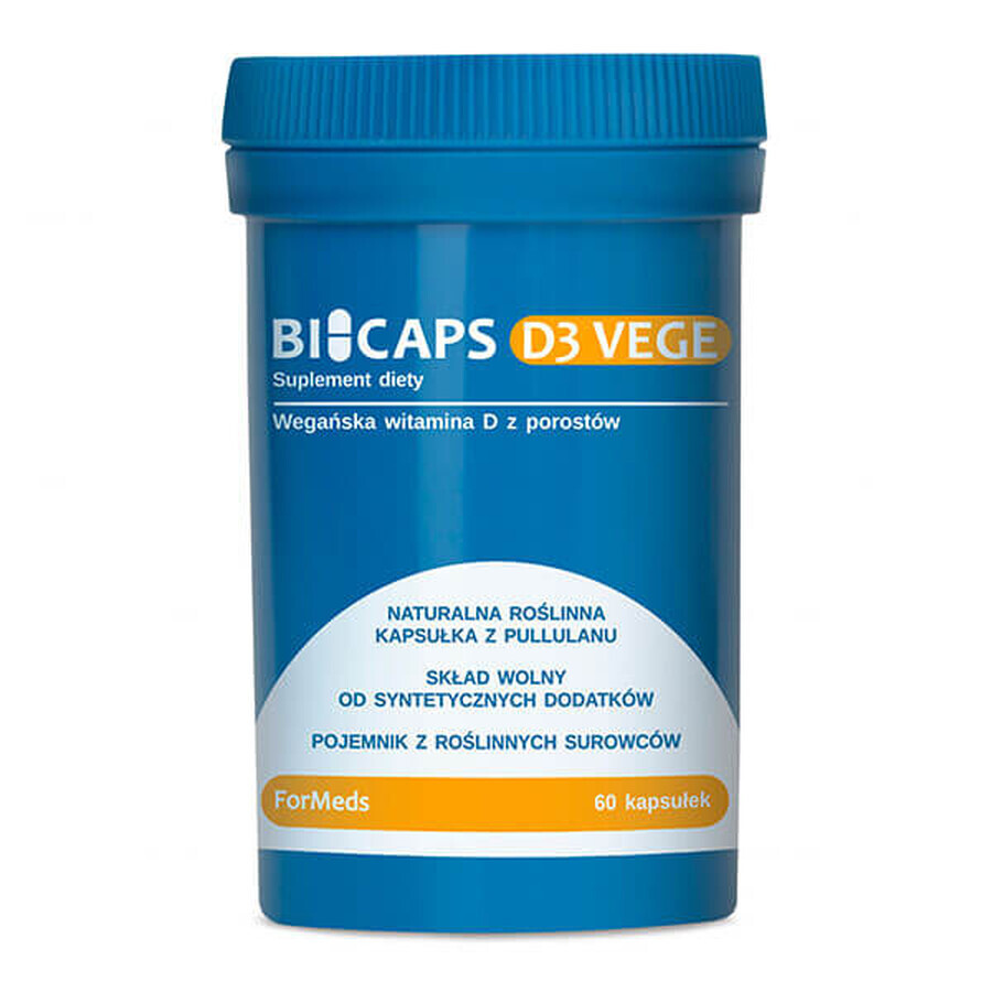 ForMeds Bicaps D3 Vege, vitamina D 2000 UI, 60 capsule