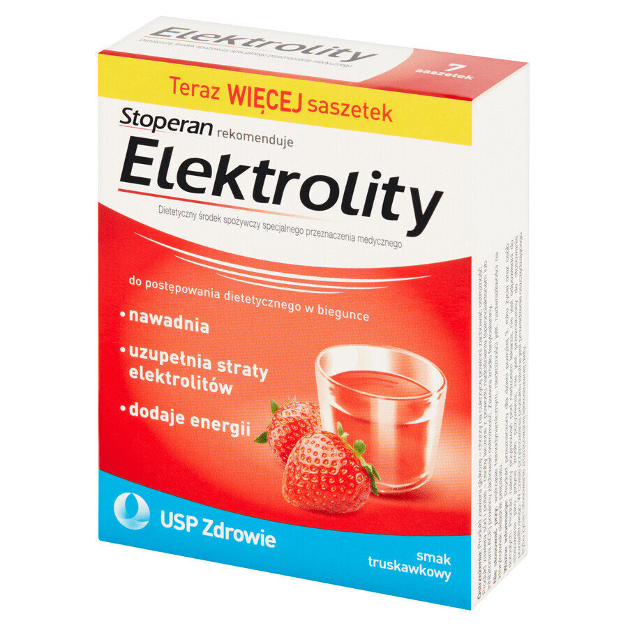 Electrolytes, strawberry flavor, 7 sachets