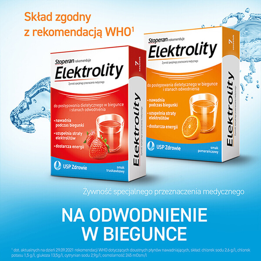 Electrolytes, orange flavor, 7 sachets