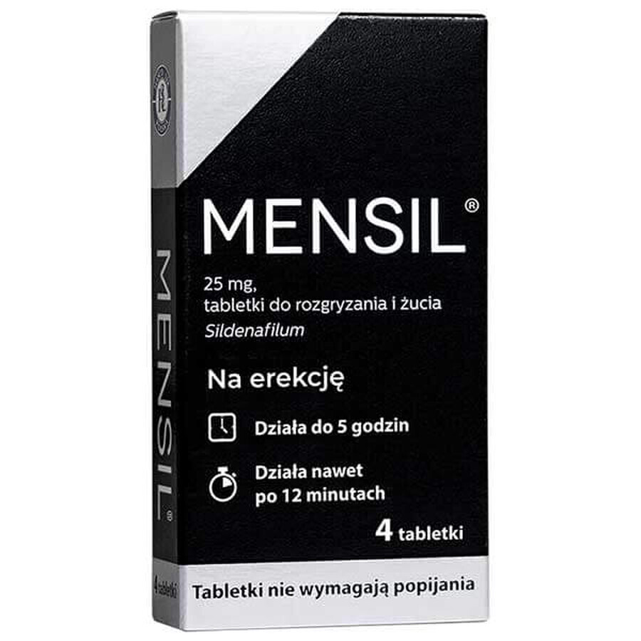 Mensil 25 mg, 4 comprimés à croquer