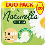 Naturella Ultra, șervețele sanitare cu aripi, mușețel, Normal, 20 buc