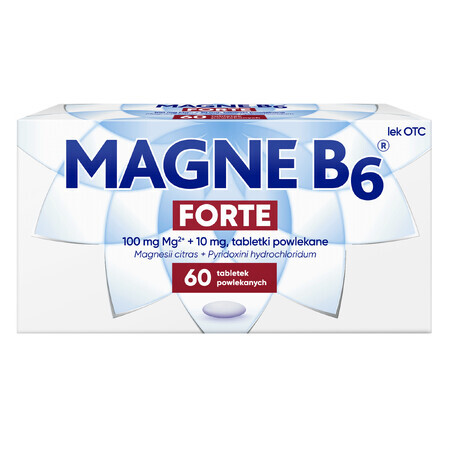 Magne B6 Forte 100 mg + 10 mg, 60 film-coated tablets