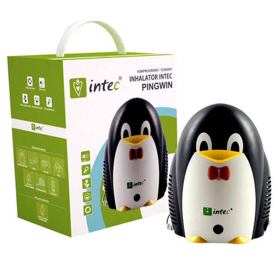 Intec, inalatore a compressore-pistone, Penguin + fascia da braccio riflettente in omaggio