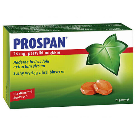 Prospan 26 mg, 20 pastiglie morbide