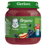 Gerber Organic dessert, mela, mirtillo, dopo 4 mesi, 125 g