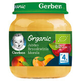 Gerber Organic, Dessert, mela pesca albicocca, dopo 4 mesi, 125 g