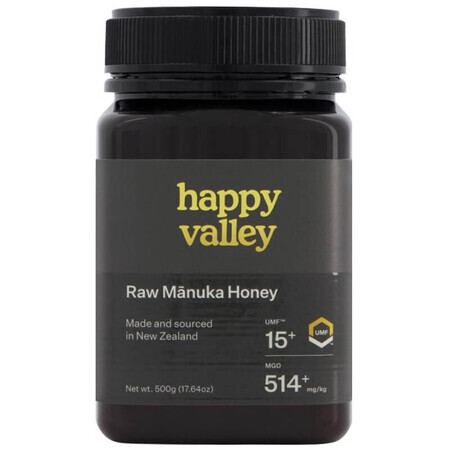 Happy Valley, Manuka UMF 15+ Honig, 500 g