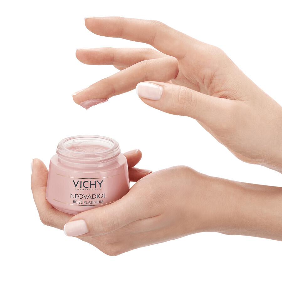 Vichy Neovadiol Rose Platinium, Crema Viso Rinforzante e Rivitalizzante alla Rosa per pelli mature e spente, 50 ml