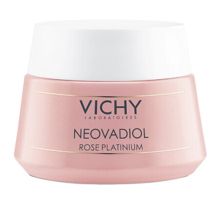 Vichy Neovadiol Rose Platinium, Crema Viso Rinforzante e Rivitalizzante alla Rosa per pelli mature e spente, 50 ml