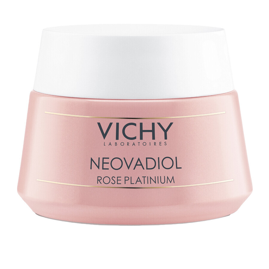 Vichy Neovadiol Rose Platinium, Crema Viso Rinforzante e Rivitalizzante alla Rosa per pelli mature e spente, 50 ml