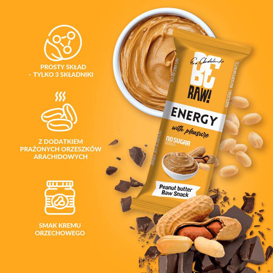 BeRAW! Energy Raw Snack, barretta energetica, crema di nocciole, 40 g