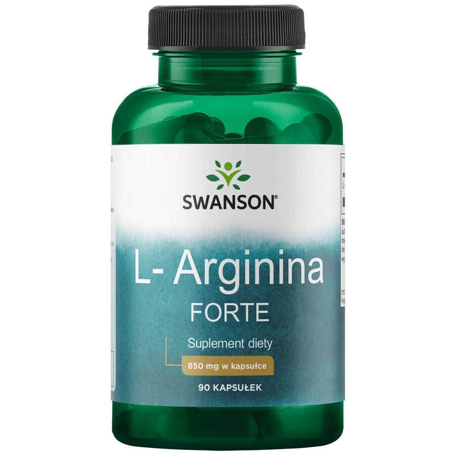 Swanson L-Arginina, L-Arginina 850 mg, 90 capsule