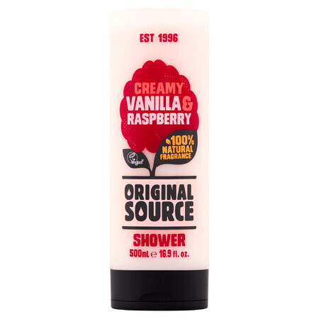 Original Source Vegan, gel douche, Vanilia-Raspberry, 500 ml