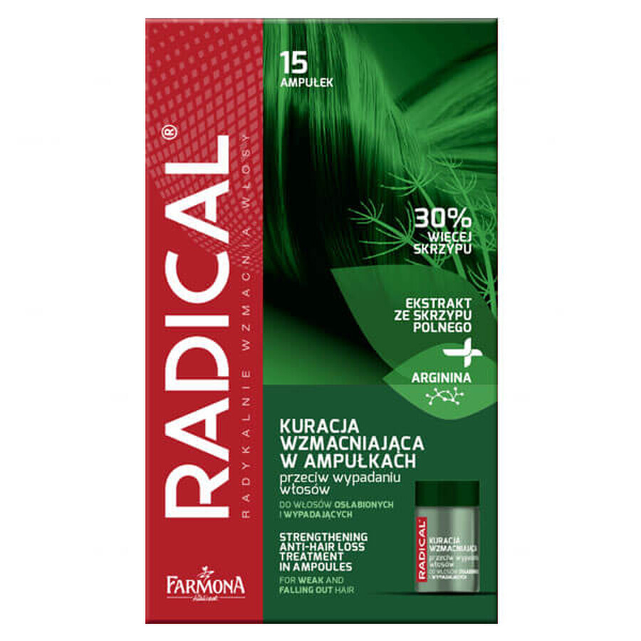 Farmona Radical, tratament de întărire în fiole împotriva căderii părului, 15 x 5 ml