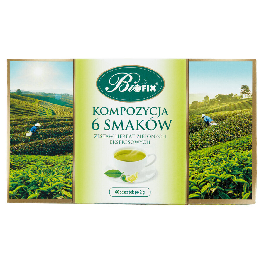 Bi Fix Kompozycja 6 Smaków, set di tè verde espresso, 2 g x 60 bustine