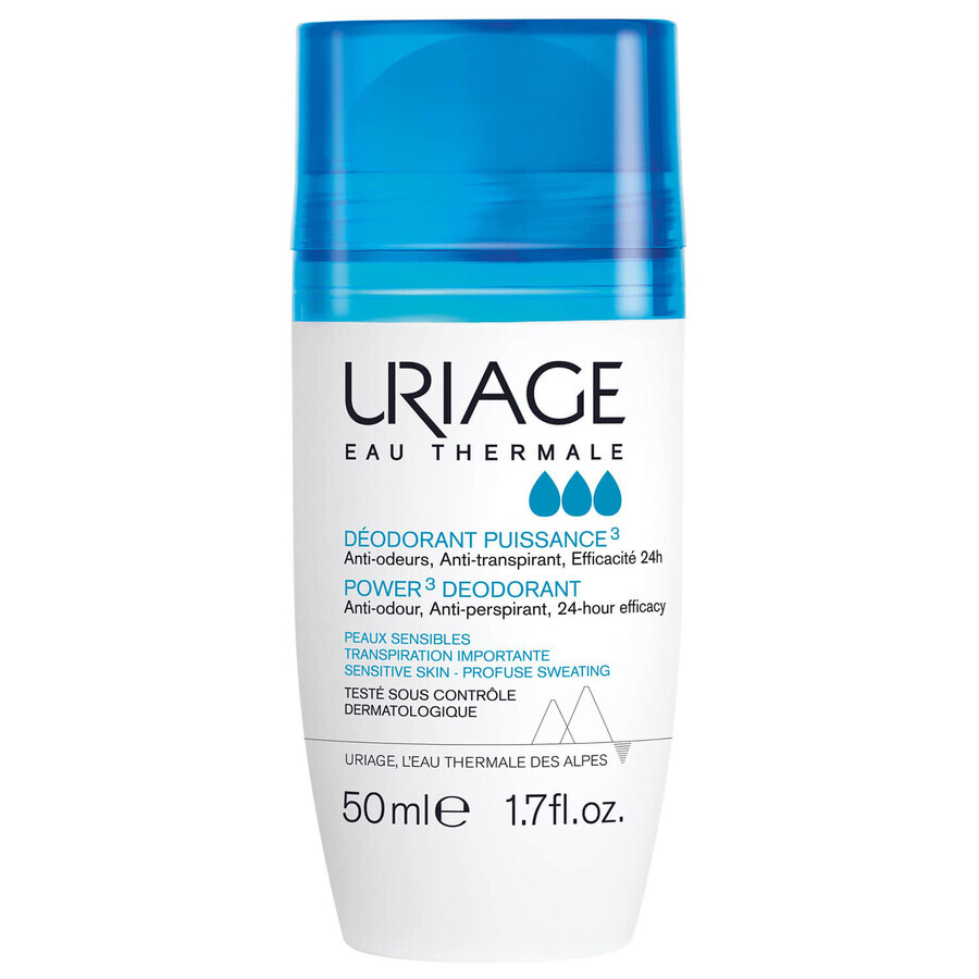 Uriage Eau Thermale, antitraspirante, roll-on, 50 ml