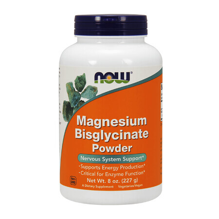 Now Foods Magnesio bisglicinato in polvere, magnesio 250 mg, 227 g