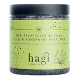 Hagi Cosmetics, natuurlijke bodyscrub met hennep- en macadamiaolie, 280 g