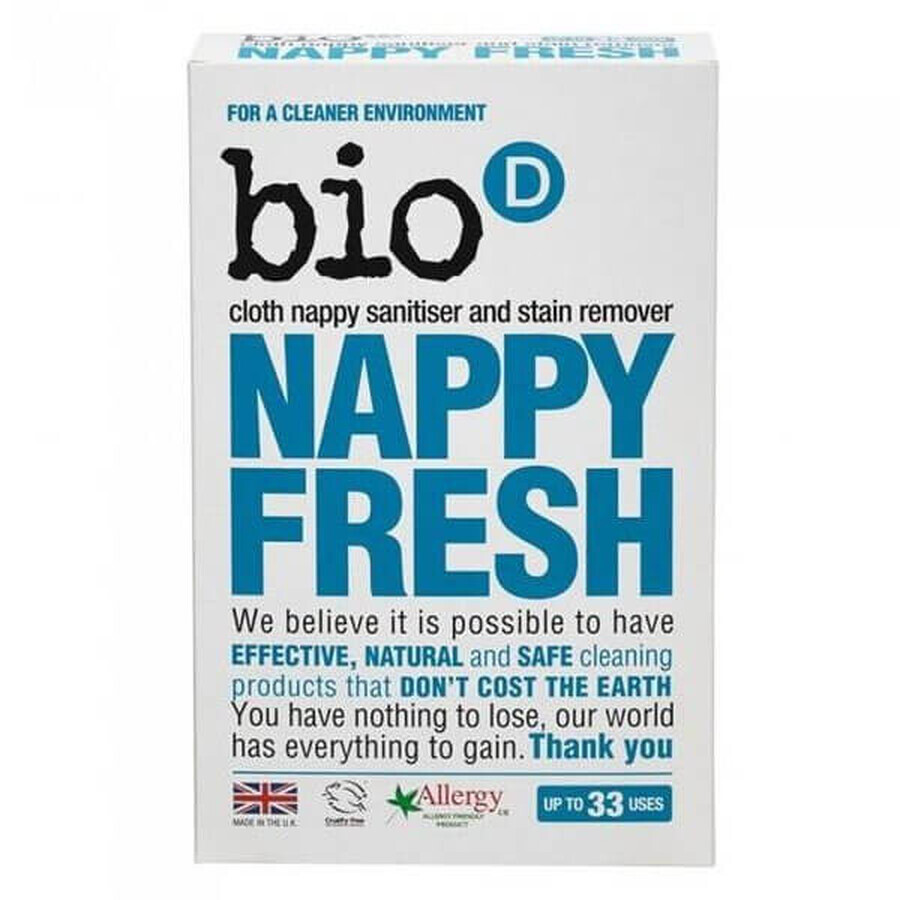 Bio-D Nappy Fresh, additivo in polvere per pannolini, 500 g