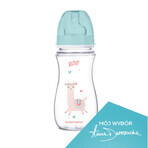 Canpol Babies EasyStart, biberón anticólicos, boca ancha, verde, a partir de 12 meses, 300 ml