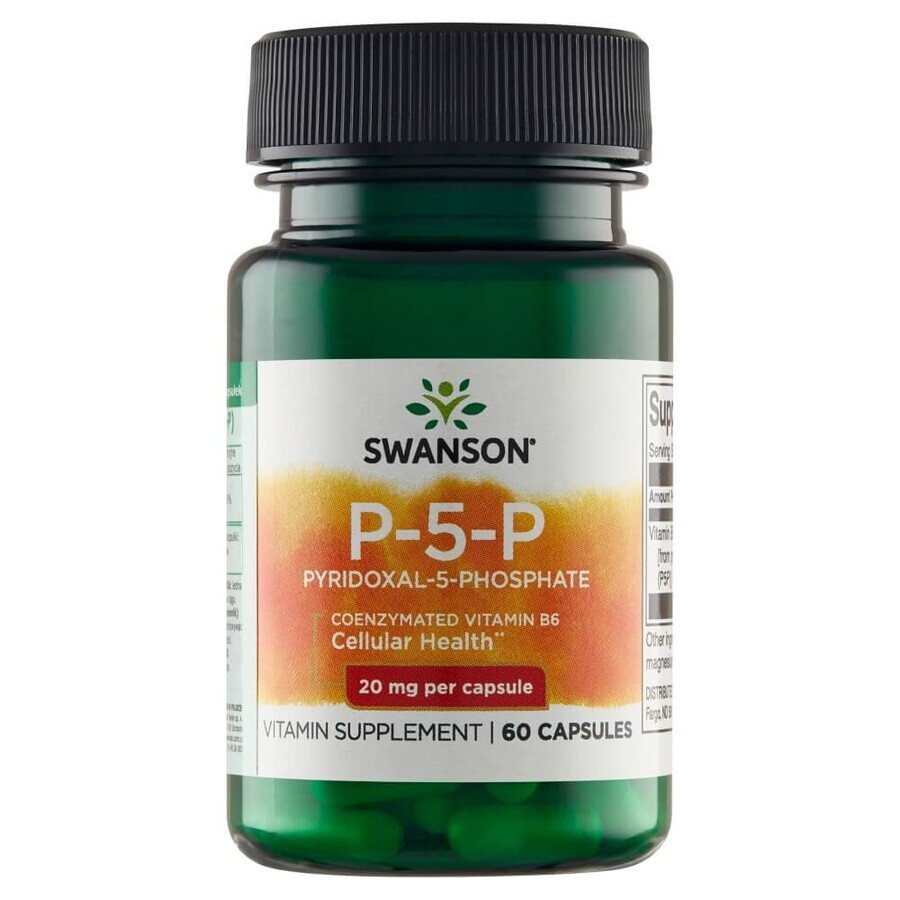 Swanson P-5-P, vitamina B6 20 mg, 60 capsule