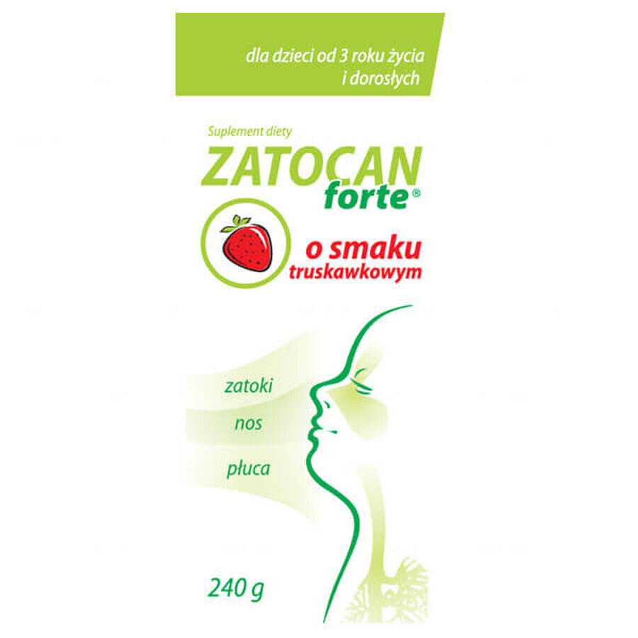 Zatocan Forte, sciroppo per bambini a partire da 3 anni e adulti, gusto fragola, 240 g