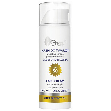 Ava, crema facial de alta protección solar, SPF 50, 50 ml