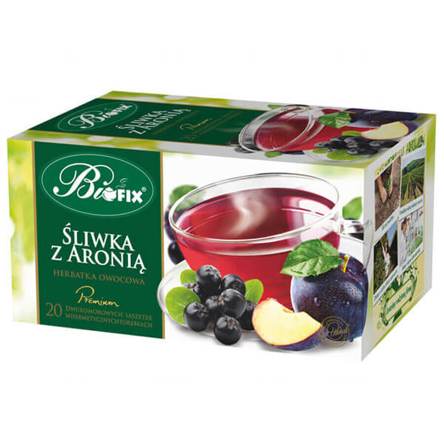 Bi Fix Premium Prugna con aronia, tè alla frutta, 2 g x 20 bustine