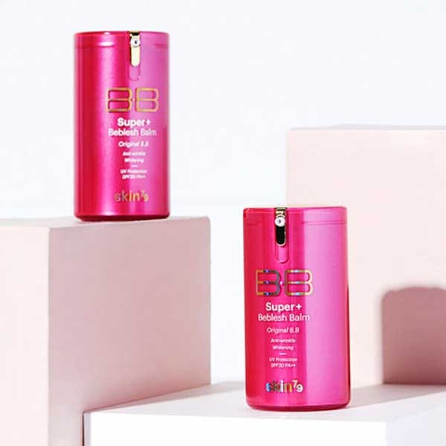 Skin79 BB Hot Pink Super+ Beblesh Balm, crema tonificante per il viso, SPF 30, 40 g