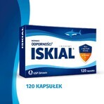 Iskial, ulei de ficat de rechin + vitamina D3, 120 capsule