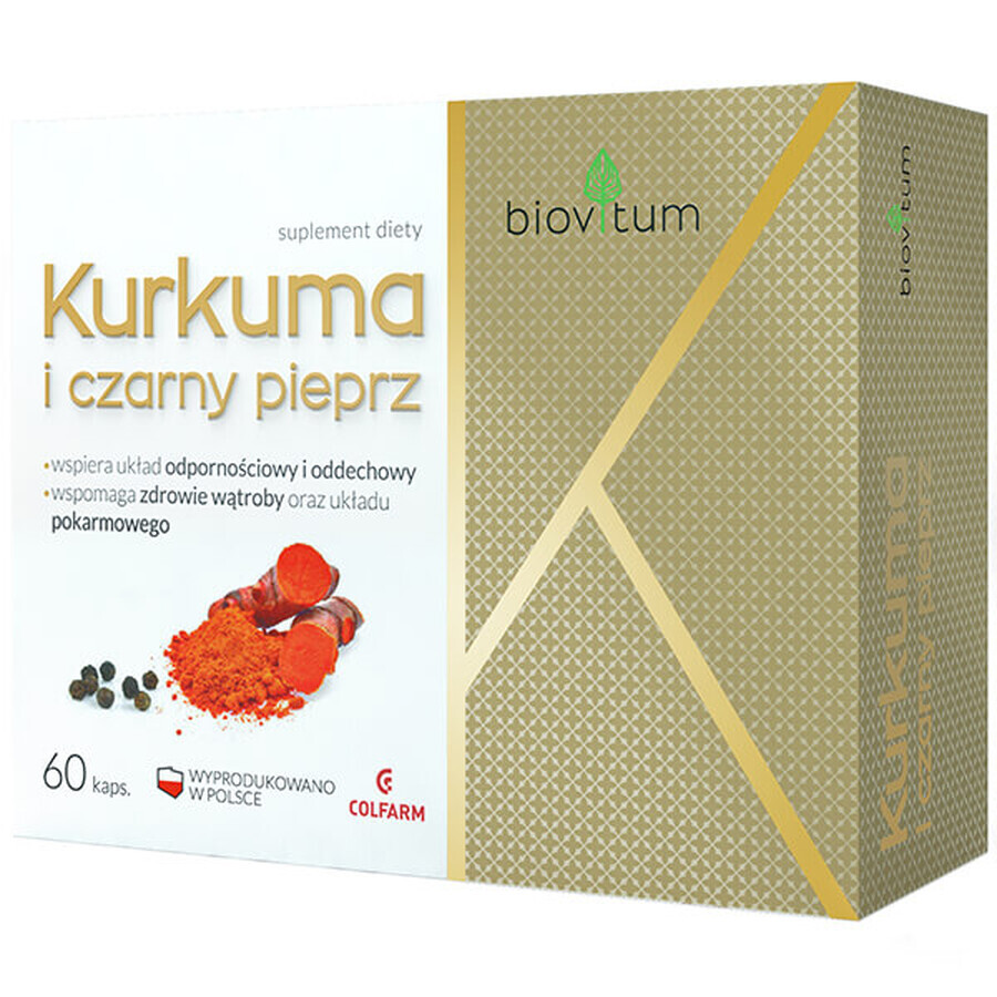 Biovitum Curcuma e pepe nero, 60 capsule