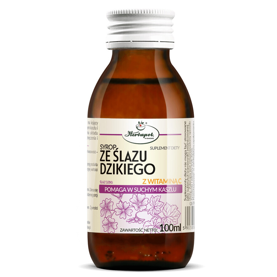 Herbapol Sirop de mauve sauvage avec vitamine C, 100 ml