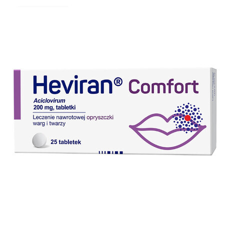 Heviran Comfort 200 mg, 25 comprimate