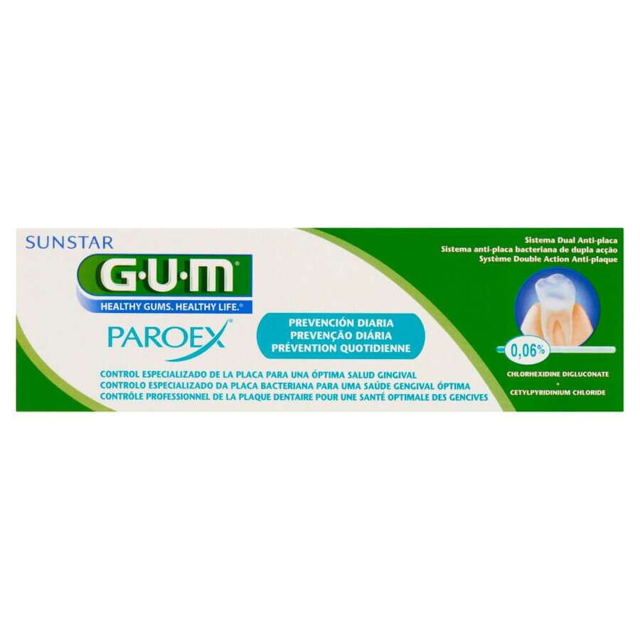 Sunstar Gum Paroex 0,06%, dentifricio, cura quotidiana, 75 ml