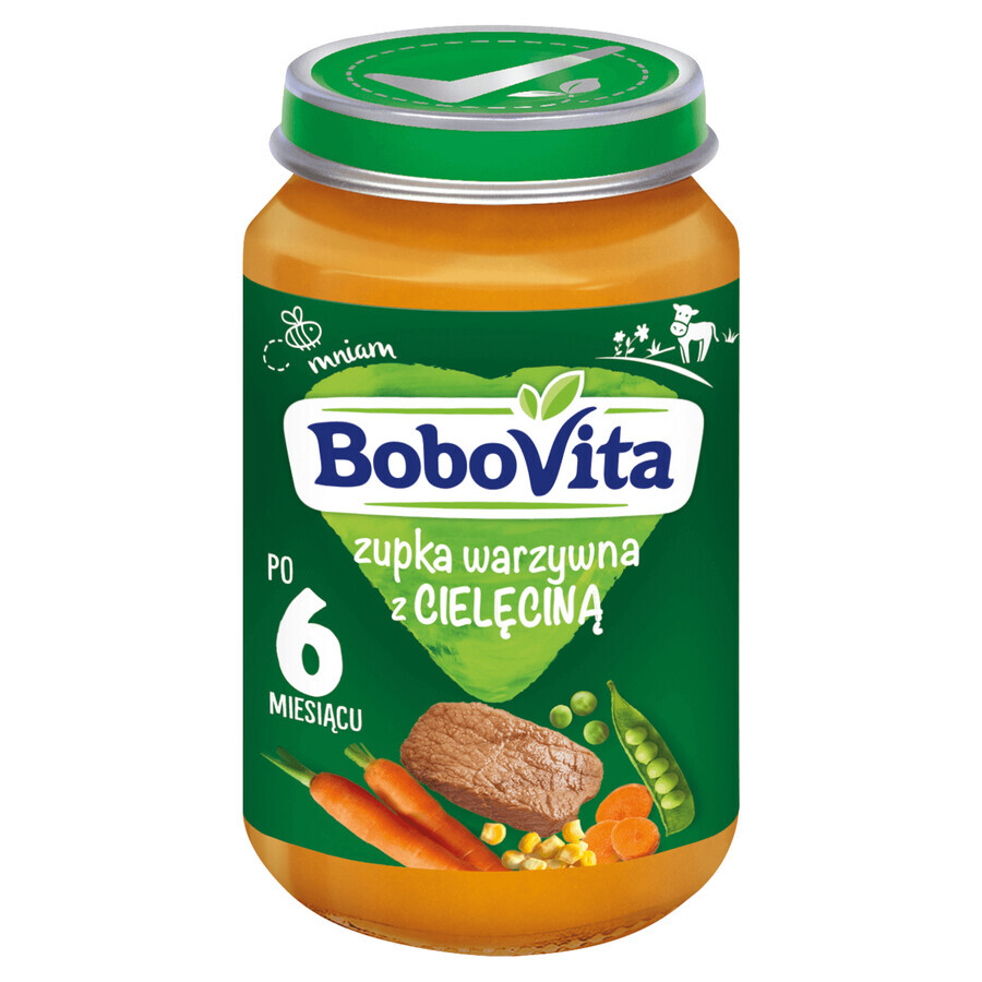 BoboVita Zuppa di verdure con carne di vitello, dopo 6 mesi, 190 g