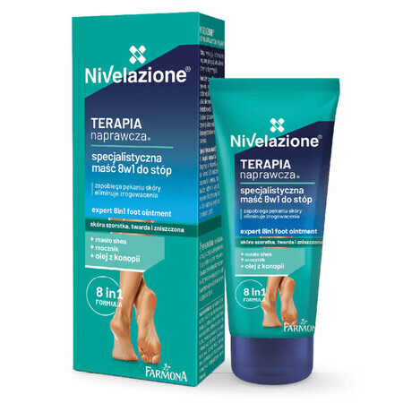 Nivelazione Repair Therapy, pomada especializada 8en1 para los pies, 50 ml