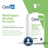 CeraVe, emulsione detergente idratante, pelle normale e secca, 236 ml