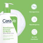 CeraVe, emulsione detergente idratante, pelle normale e secca, 473 ml