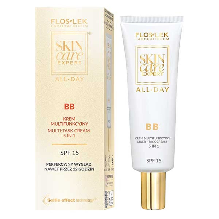 Flos-Lek Skin Care Expert BB, crema multifunzionale, 5in1, SPF 15, 50 ml