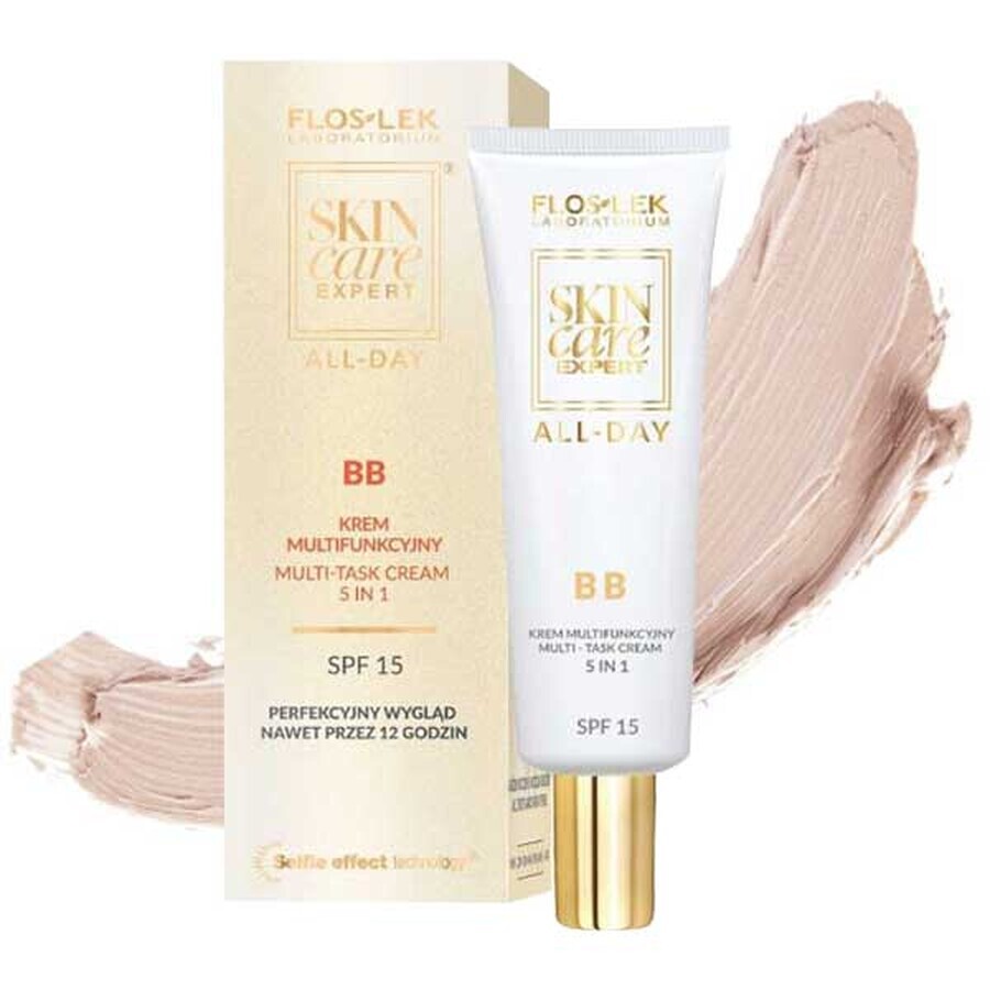 Flos-Lek Skin Care Expert BB, crema multifunzionale, 5in1, SPF 15, 50 ml