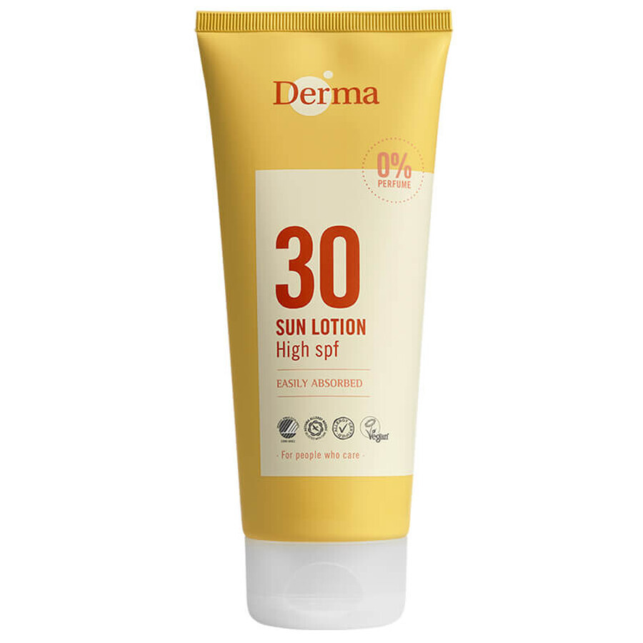 Derma Sun, lozione solare, SPF 30, 200 ml