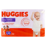 Pannolini HUGGIES, Jumbo, taglia 5, 12-17 kg, 34 pz.