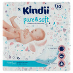 Kindii Pure &amp; Soft, assorbenti per bambini, monouso, 60 cm x 60 cm, 10 pezzi