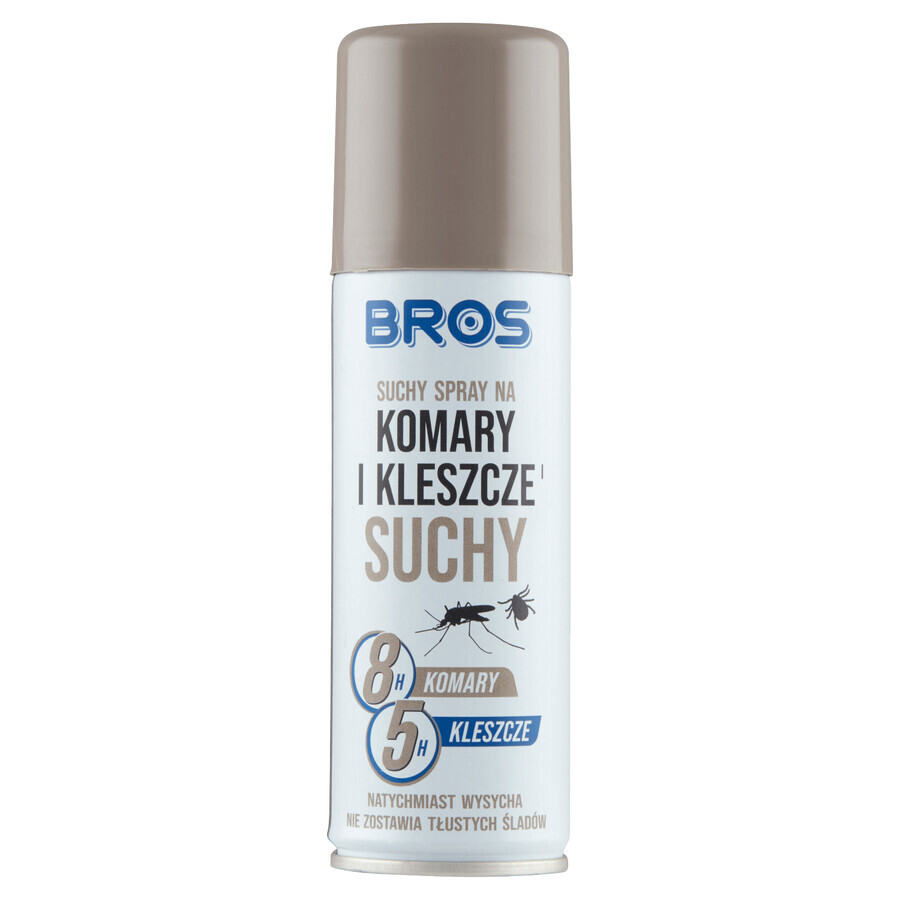 Bros, dry spray for mosquitoes and ticks, DEET 25%, 90 ml