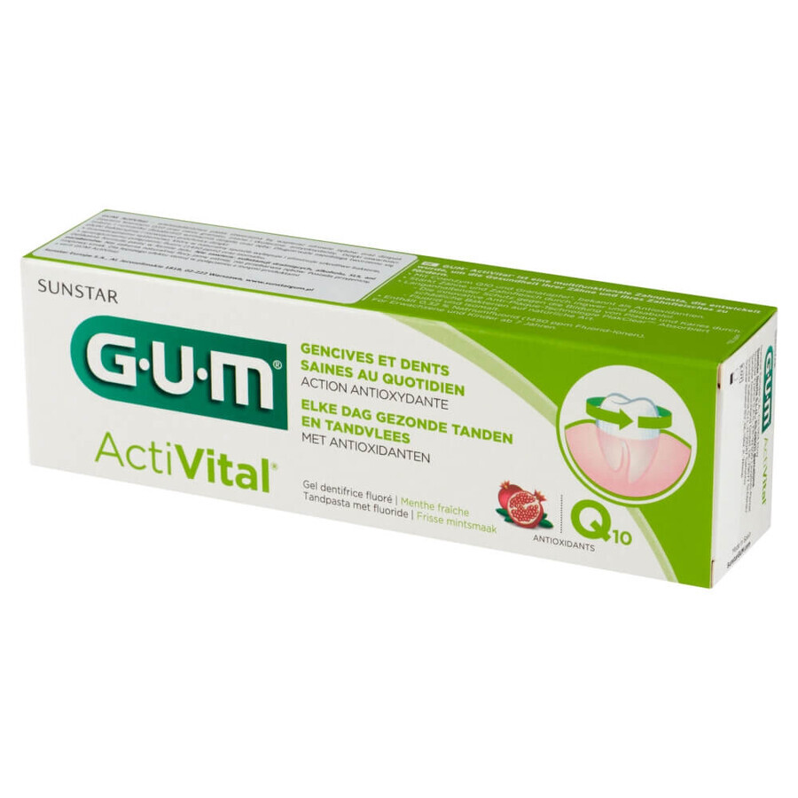 Sunstar Gum ActiVital, dentifrice, 75 ml