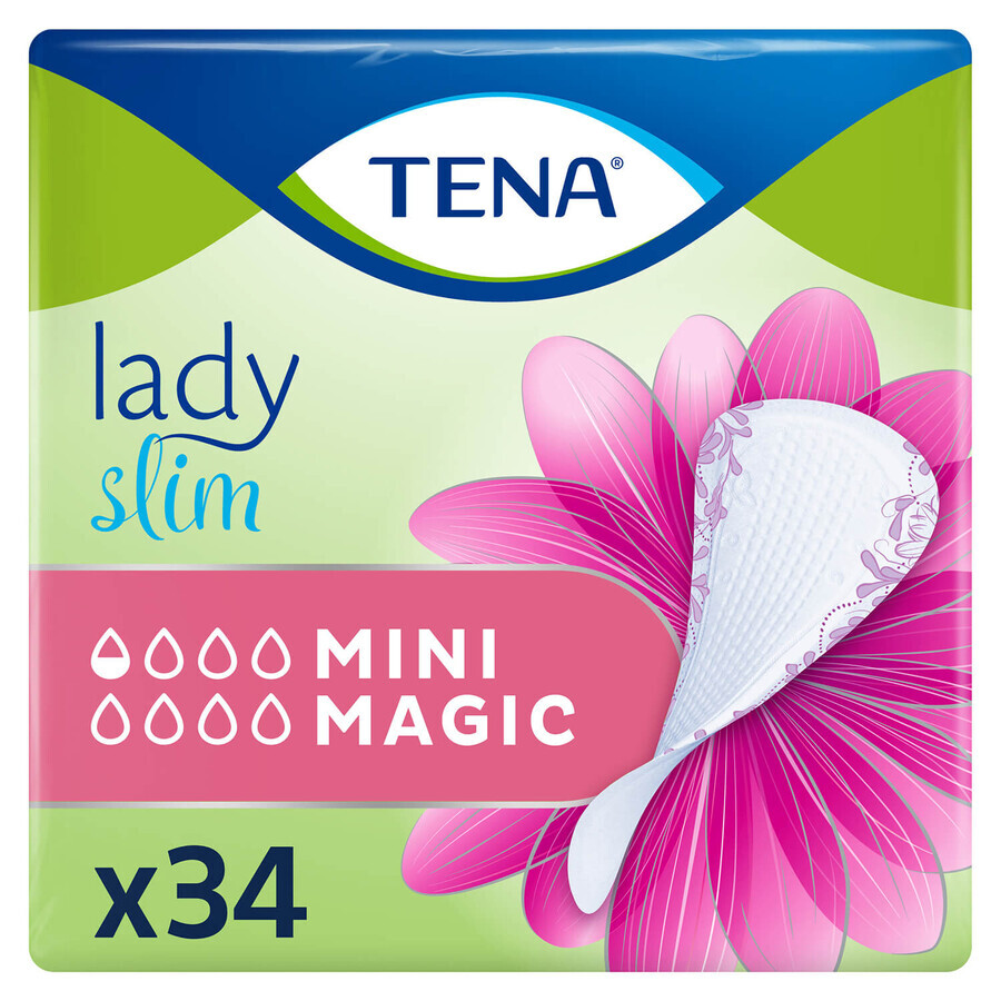 Tena Lady Slim, solette urologiche, Mini Magic, 34 pezzi