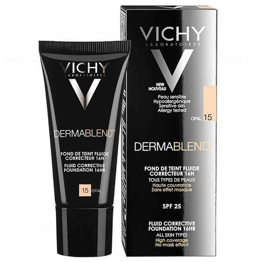 Vichy Dermablend, fluid corector, 15 Opal, 30 ml